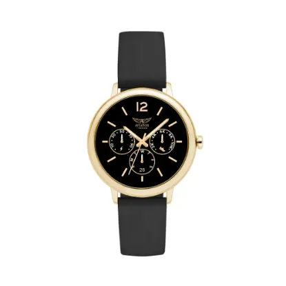 Picture of Aviator Ladies Smart Watch, Gold, Black