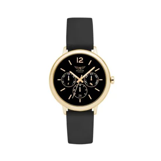 Picture of Aviator Ladies Smart Watch, Gold, Black